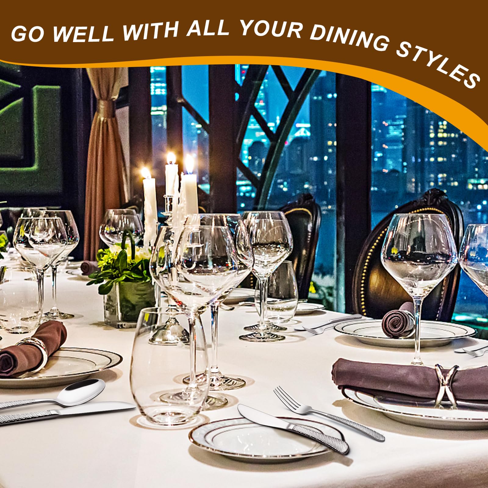 Deedro flatware on display for home or cafe service