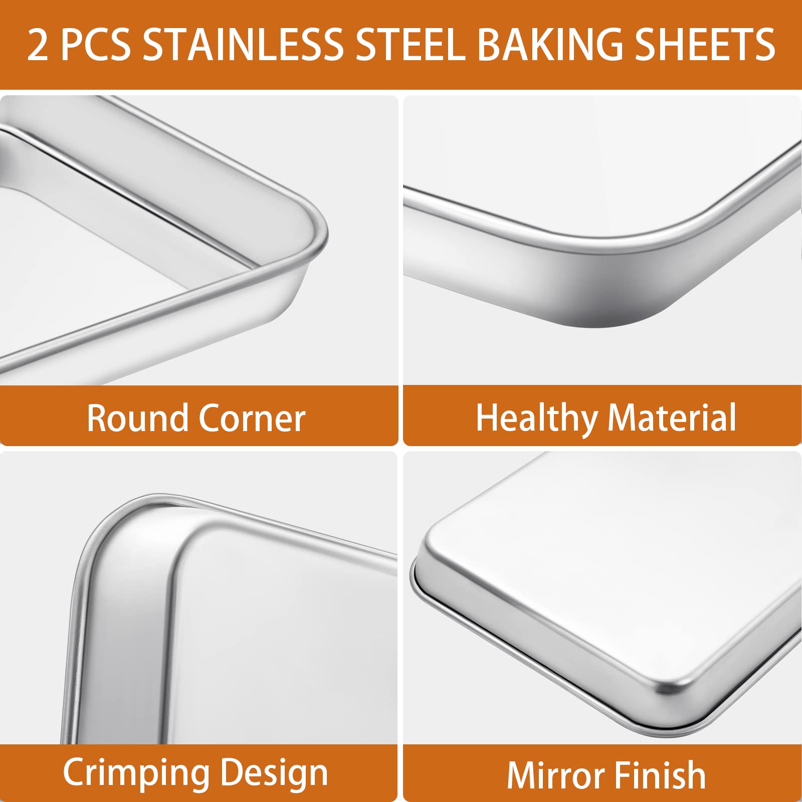 Deedro stainless steel cookie sheet with sturdy construction