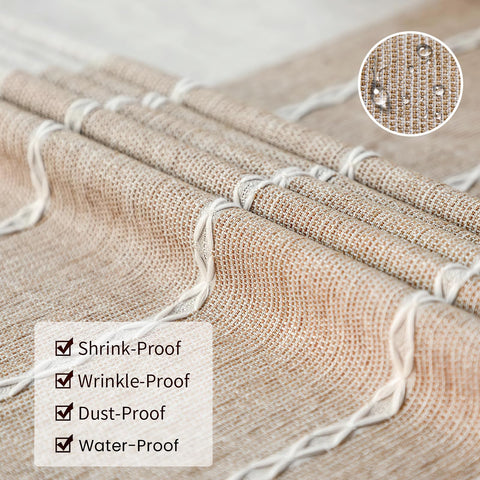 Deep Dream tablecloth being machine washed; easy care for busy homes.