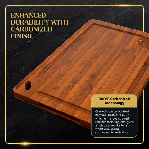 Deer & Oak large board with spacious surface for chopping big ingredients.
