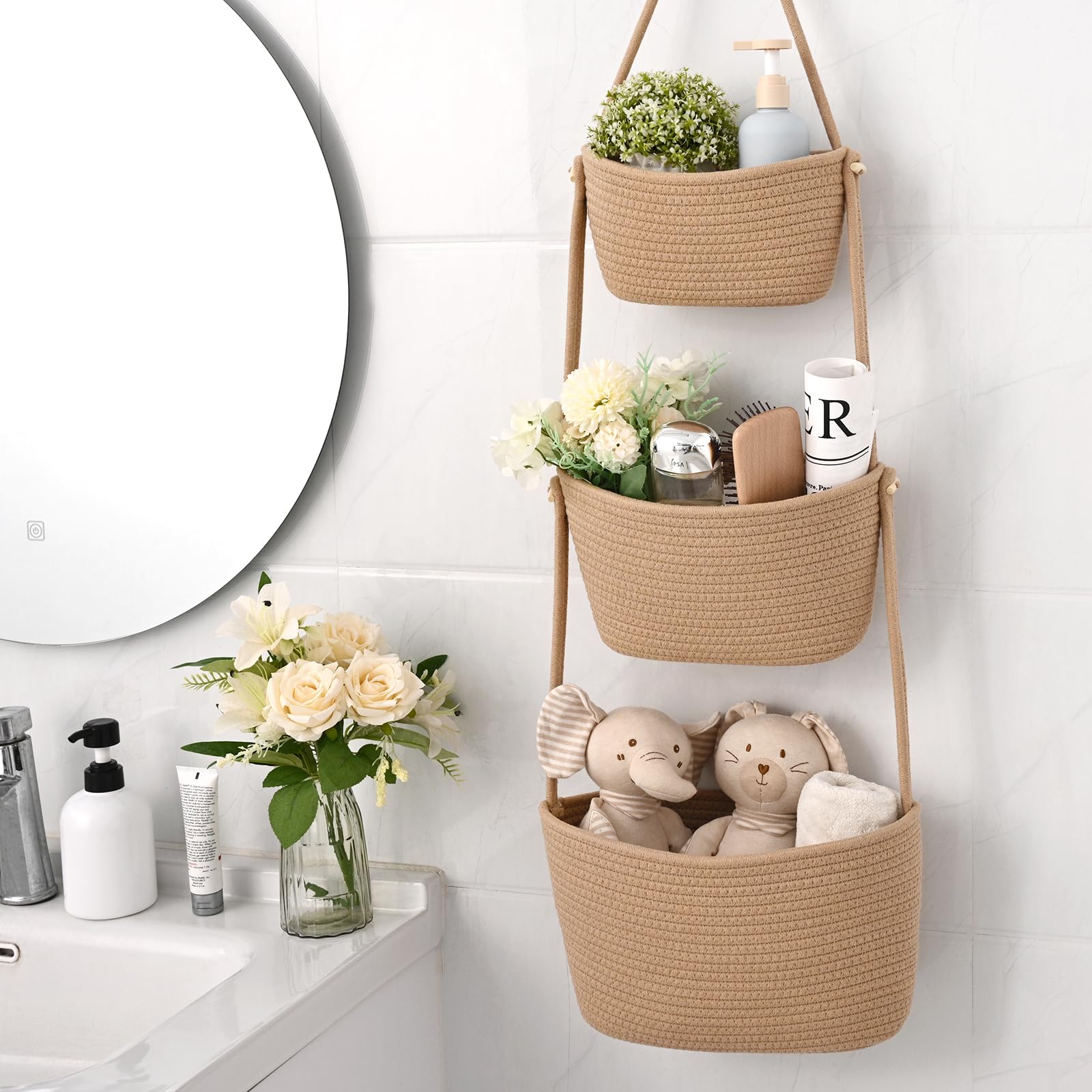 Degeyoyo over-the-door organizer disassembled design for flexible placement.