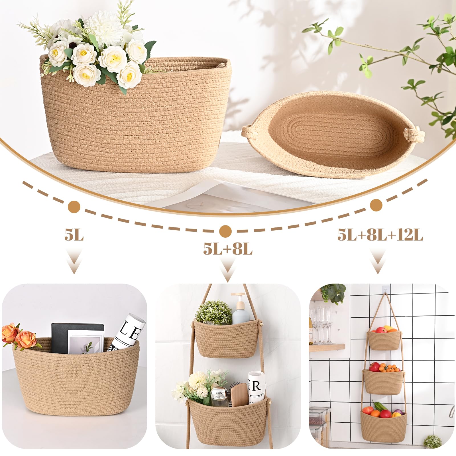 Degeyoyo three sizes fit shelves, bathrooms, and desks for versatile use.