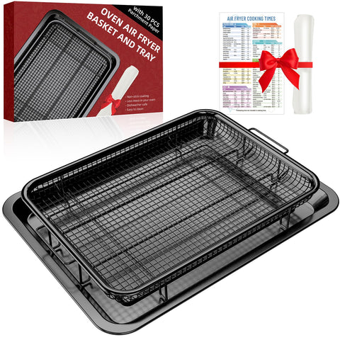 DEGOVIN air fryer pans for oven set with non-stick coating for easy release.