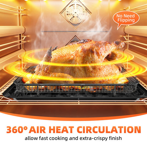 DEGOVIN crisper basket medium delivers quick heat circulation for snack-ready bites.