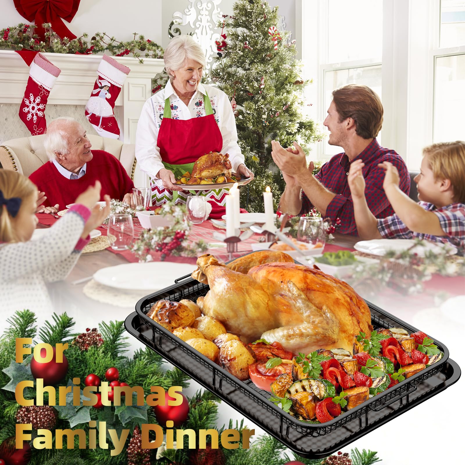 DEGOVIN crisper tray with 360-degree heat circulation for consistent browning