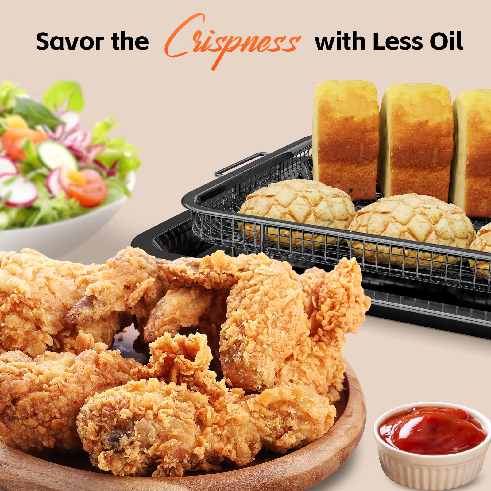 DEGOVIN family-size set supports cooking for gatherings with multiple trays.