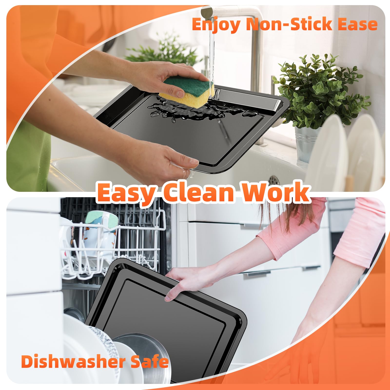 DEGOVIN non-stick stainless steel surface reduces sticking during cooking.