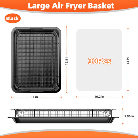 DEGOVIN oven basket promotes 360-degree heat circulation for crispy results.