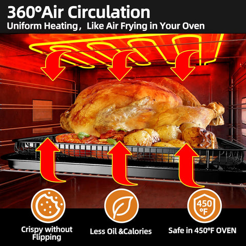 DEGOVIN stainless steel oven pan offers high heat resilience and easy cleanup