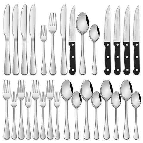 Dehov 24-piece silverware set on table arrangement for everyday dining
