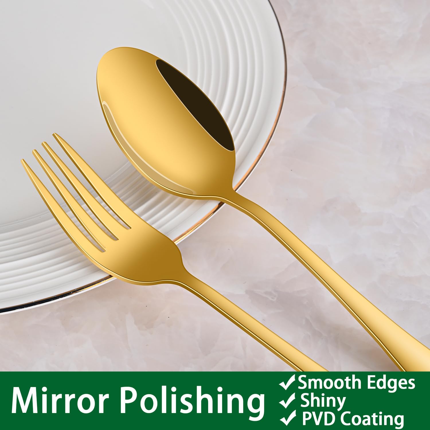 Dehov flatware with smooth edges for safe, comfortable use.