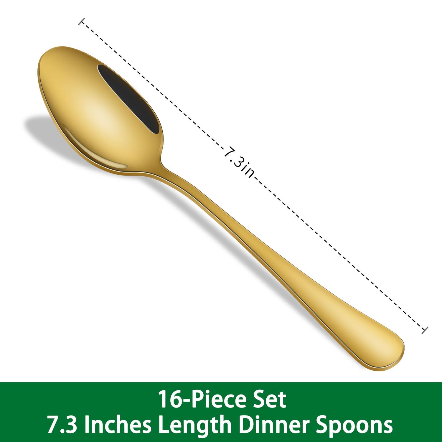 Dehov gold stainless steel dinner spoons highlighting premium finish for upscale meals
