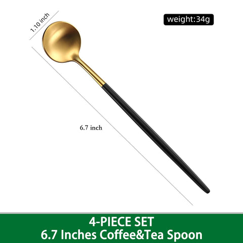 Dehov long-handle iced tea spoon in stainless steel 304 stays balanced.