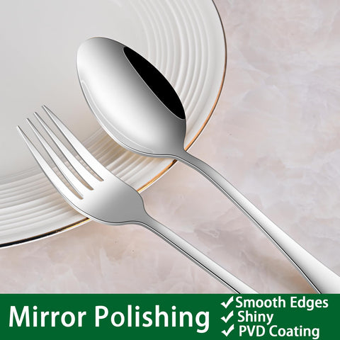 Dehov mirror-polished utensils with bright reflections for elegant table settings