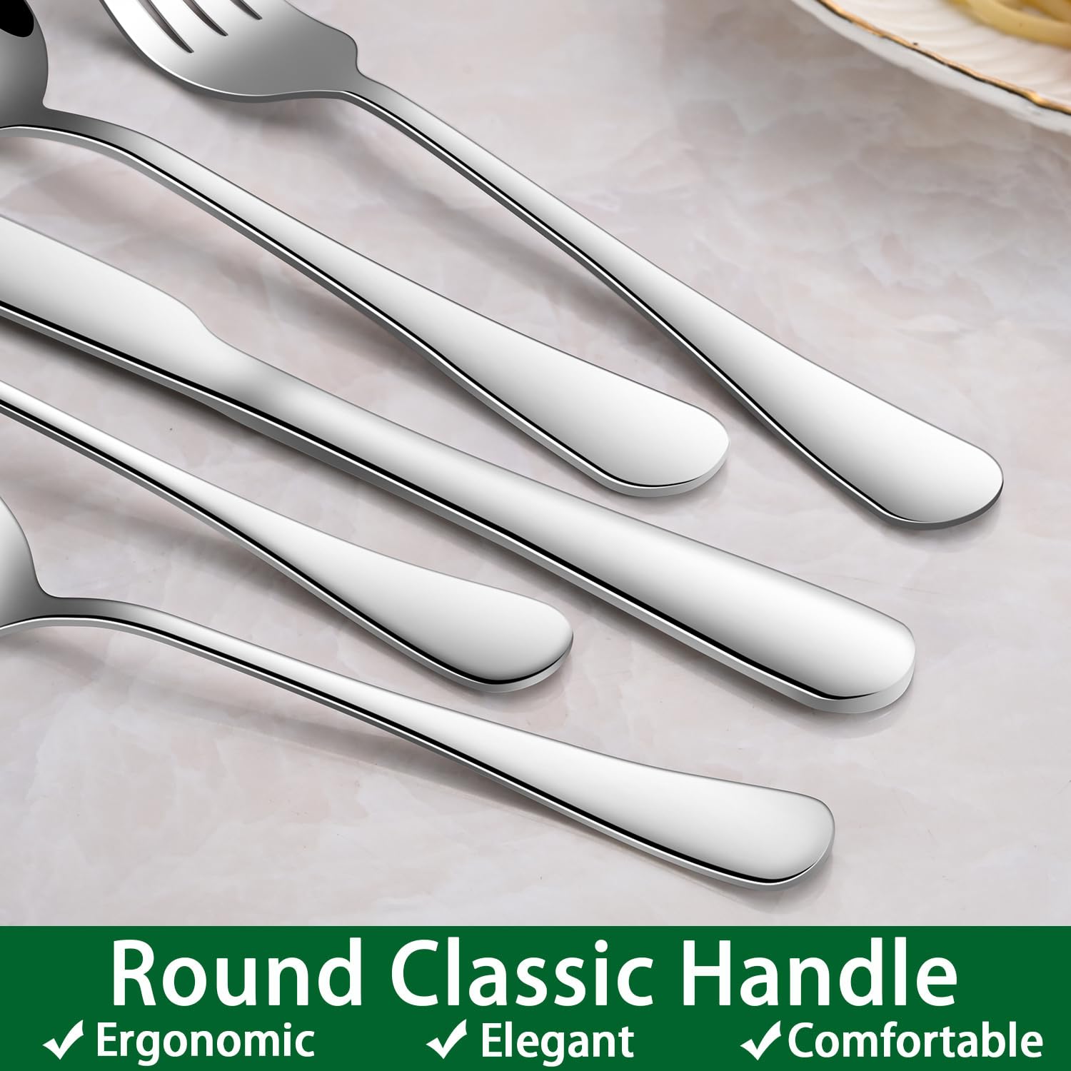 Dehov flatware with smooth edges designed for comfortable handling