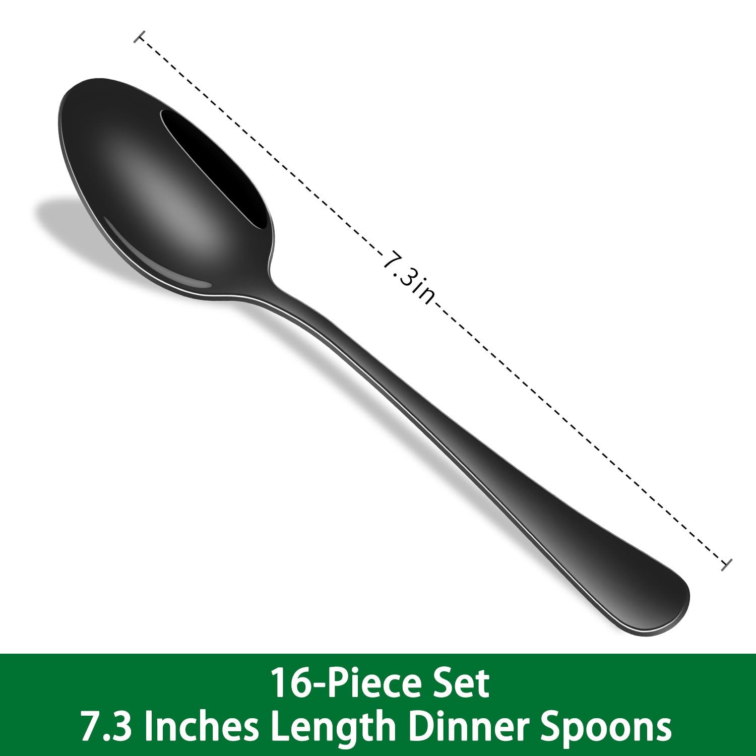 Dehov spoon with mirror-polished finish adds bright shine and refined table presentation.