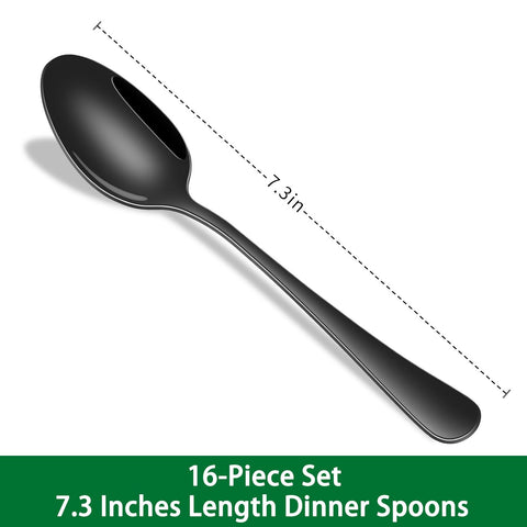 Dehov spoon with mirror-polished finish adds bright shine and refined table presentation.