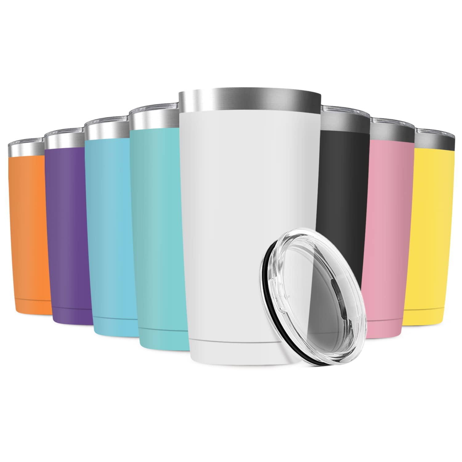 Deitybless 20oz tumbler with lid in assorted colors for on-the-go sipping