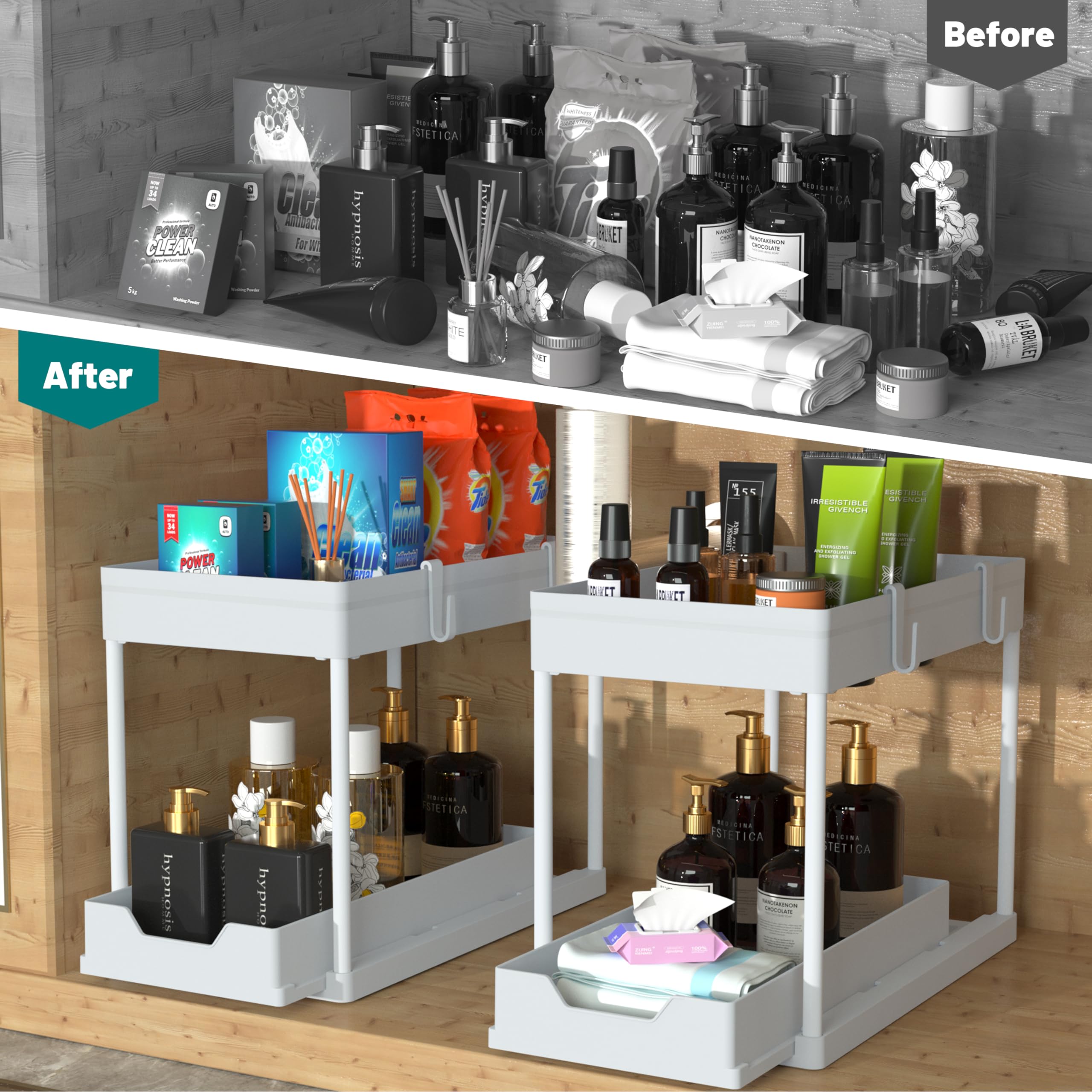 DEKAVA sturdy base and ABS baskets ensure stable, durable organization.