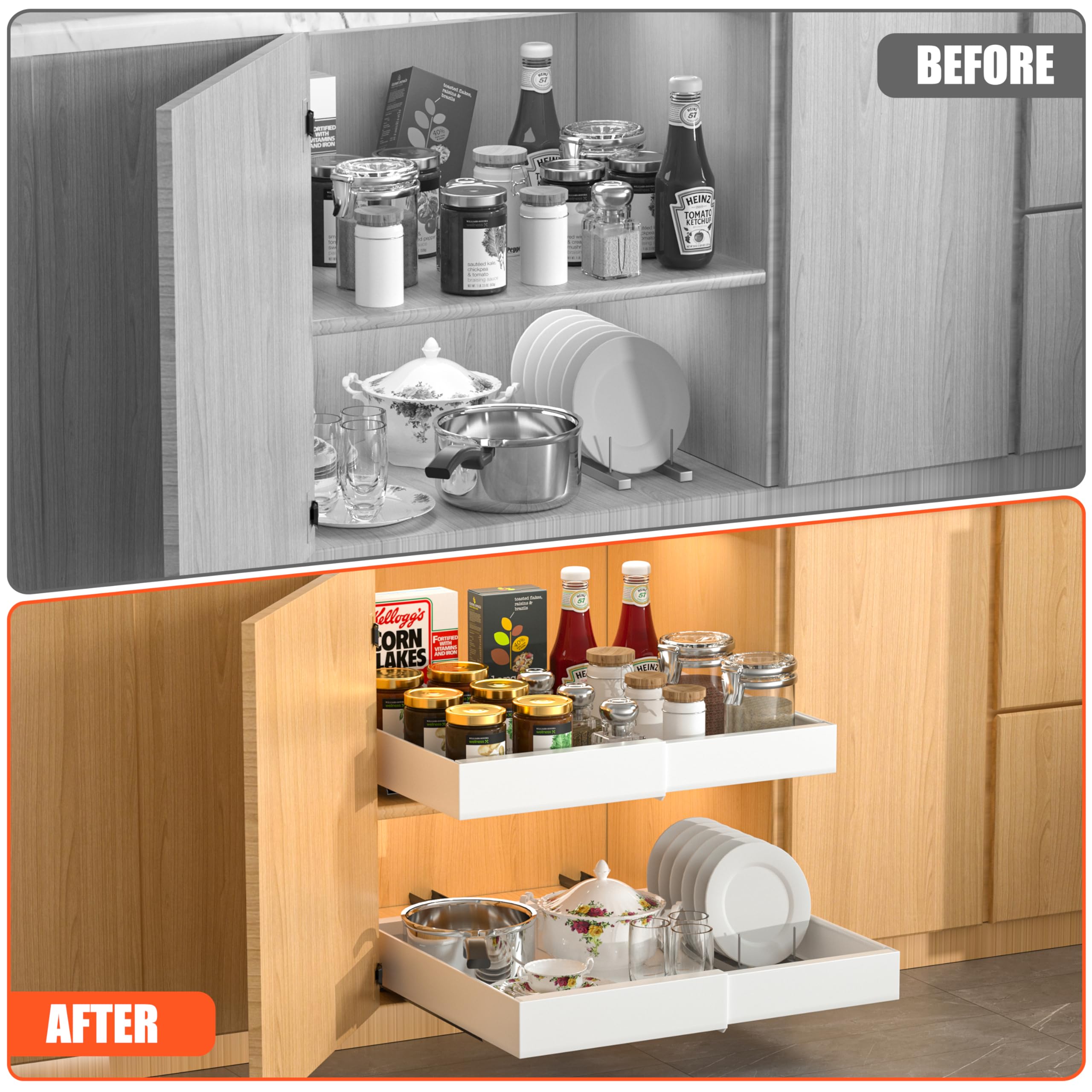 DEKAVA three-slider system keeps drawers aligned for stable operation.