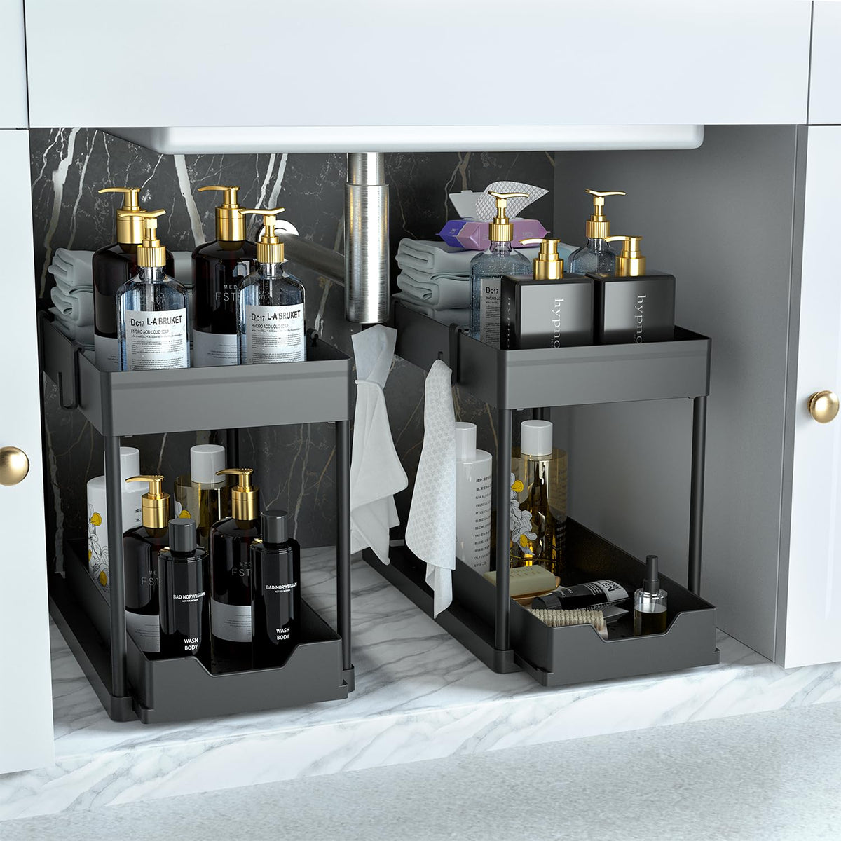 DEKAVA under-sink organizer with sliding drawer for easy access to essentials