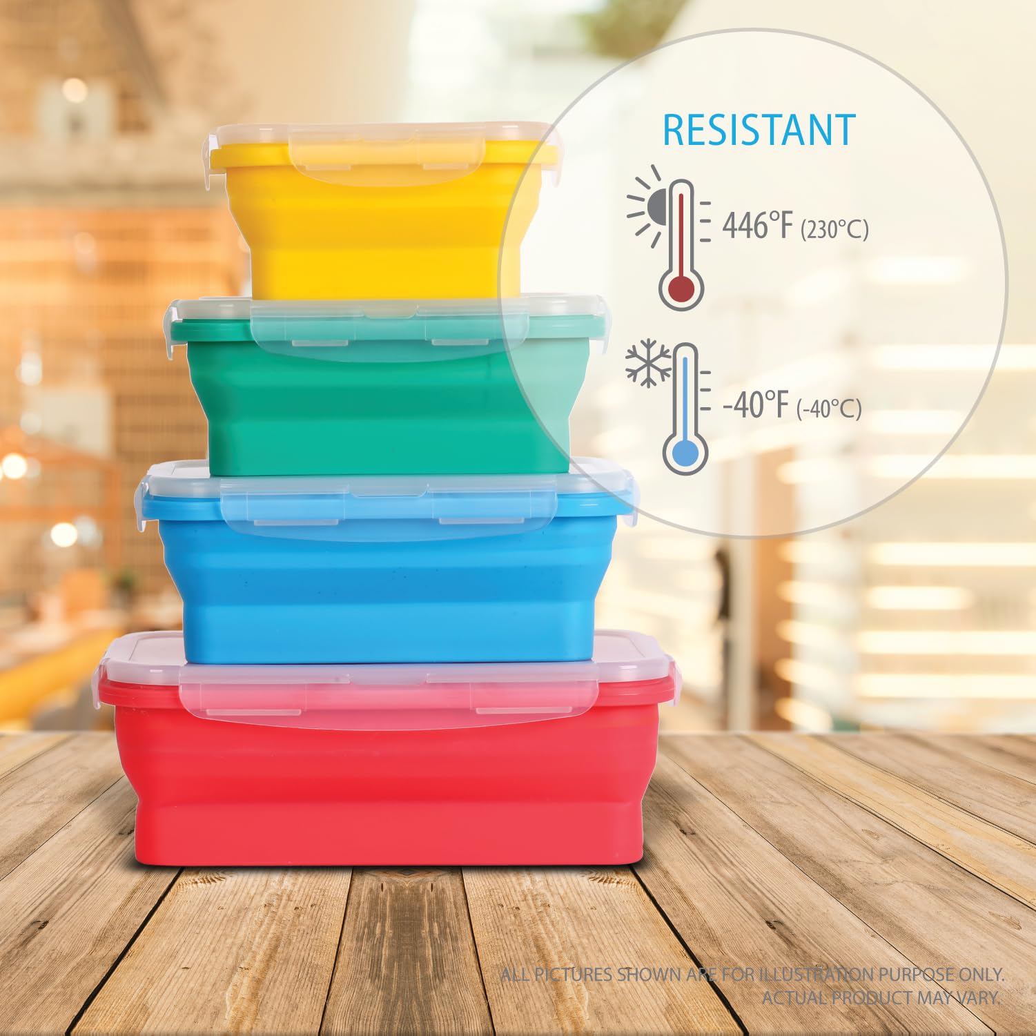 Deke Home 1200ml collapsible container suitable for bulk items