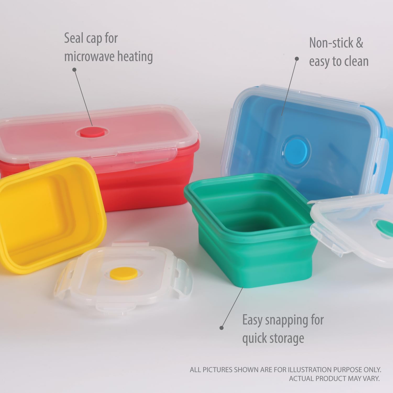 Deke Home microwave-safe collapsible container ready for quick heating