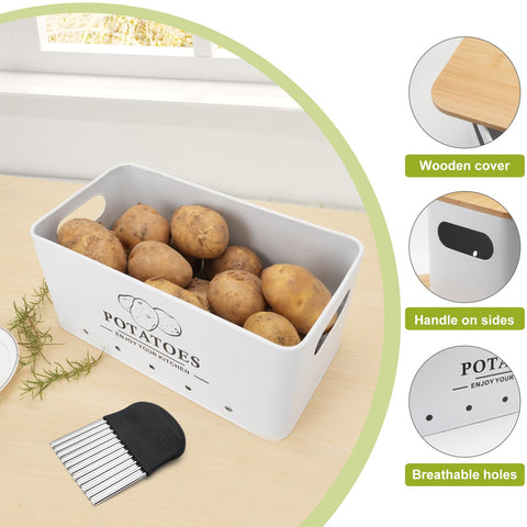Dekosilave garlic storage box keeps garlic heads fresh and ready.