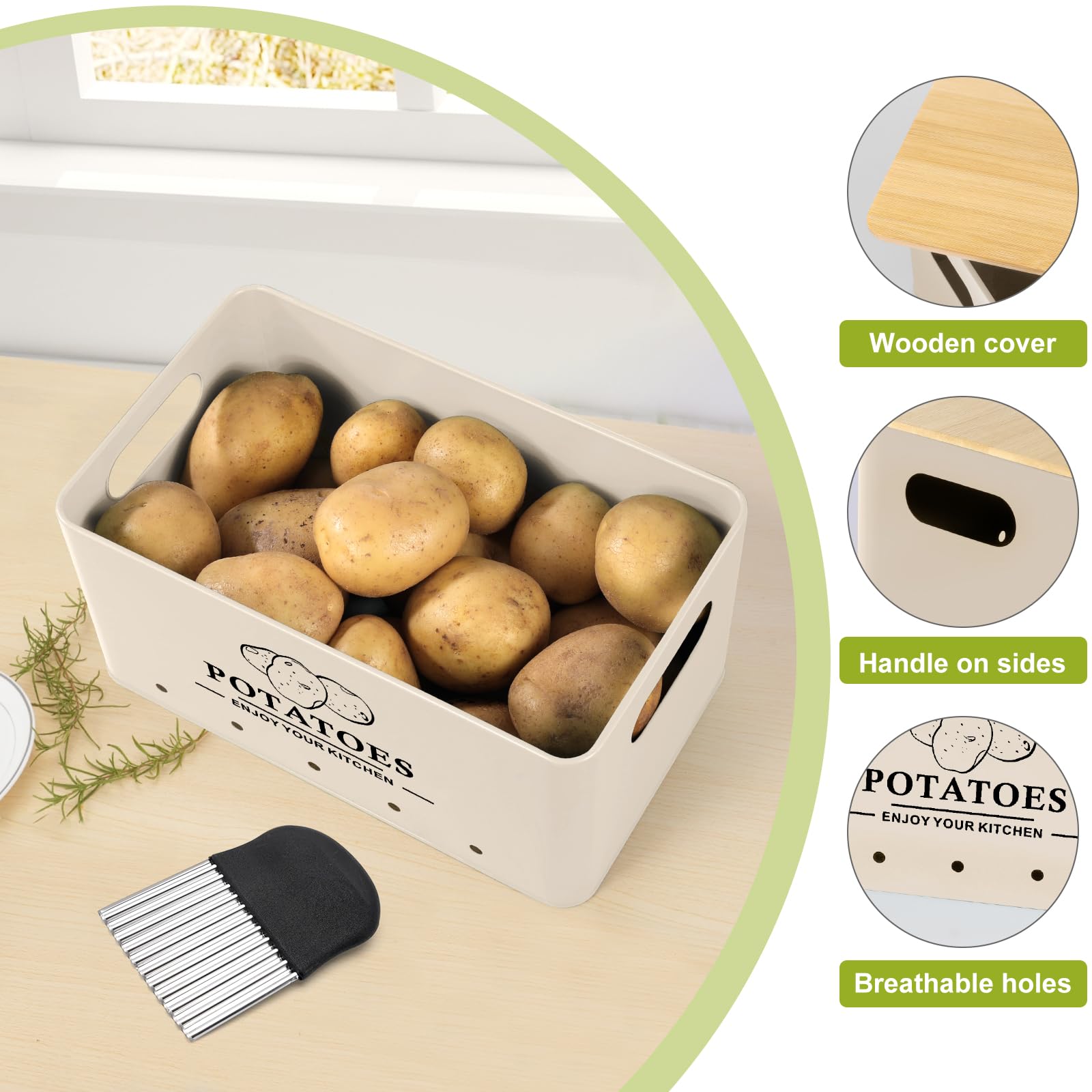 Dekosilave bamboo lid with secure fit protects contents