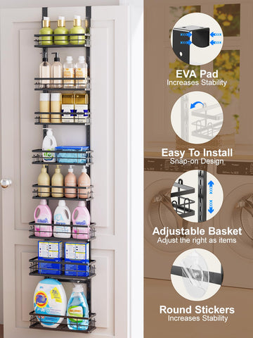 Delamu 9-tier pantry organizer small basket ideal for snacks and packets.