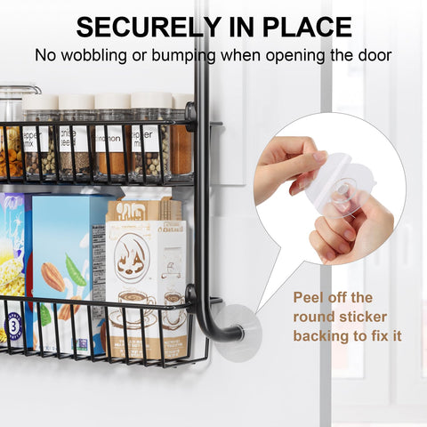 Includes 1.6-inch door hooks for compatibility with most pantry doors.