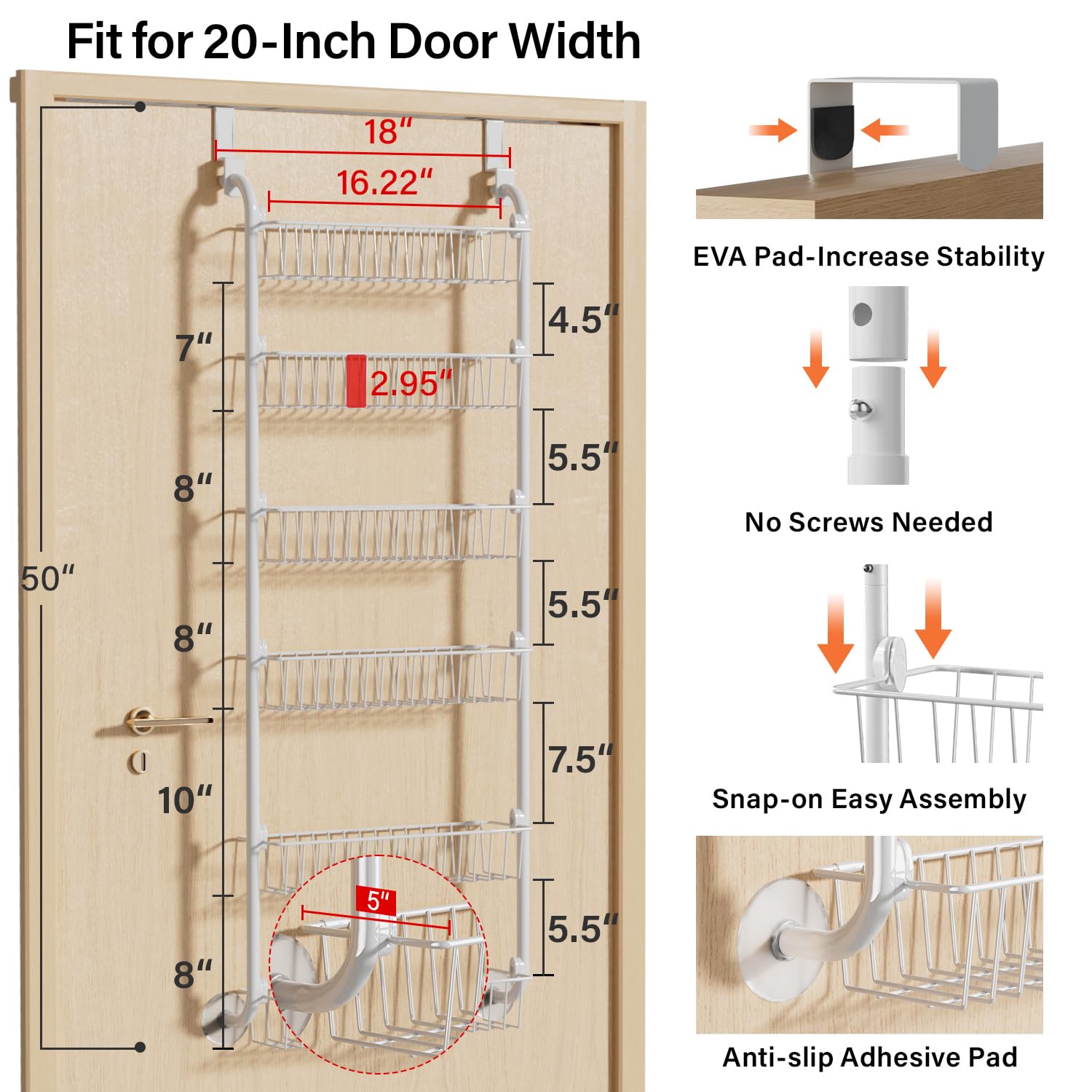 Delamu metal construction with powder coating ensures durable pantry storage.