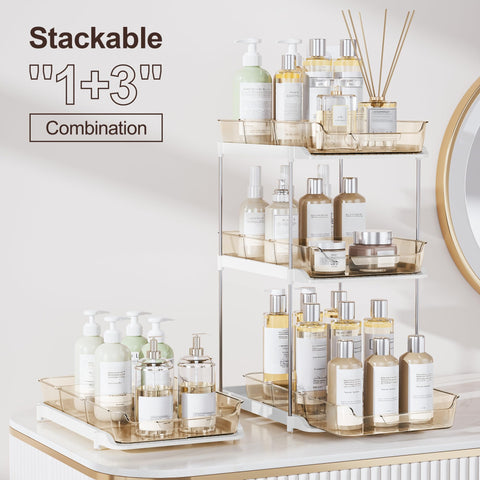 Delamu movable dividers let you customize spacing for cosmetics, meds, or brushes.