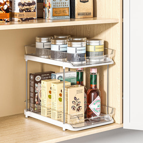 Delamu movable dividers customize spacing for bottles and brushes