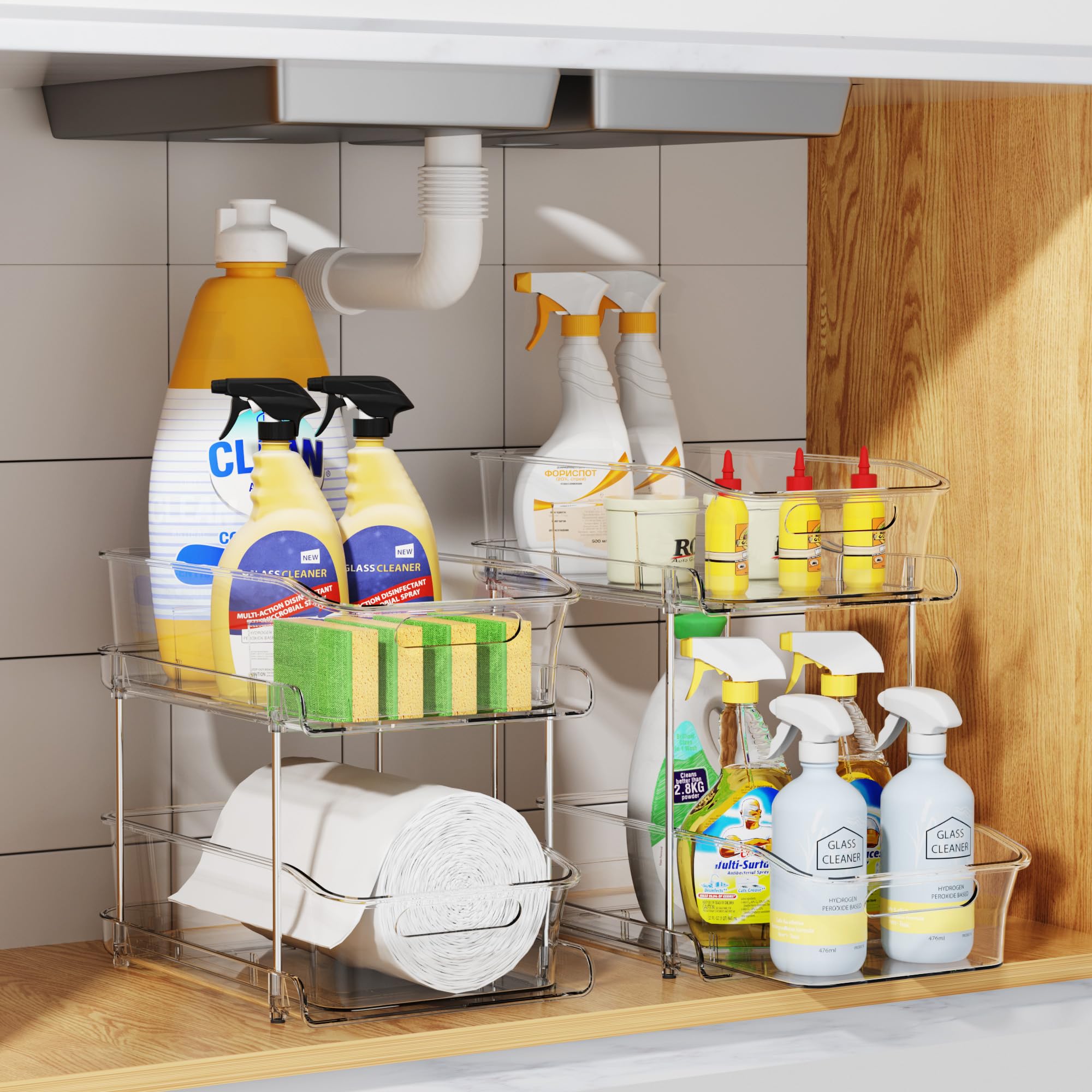 Delamu multi-purpose storage for bathroom and kitchen keeps essentials organized.