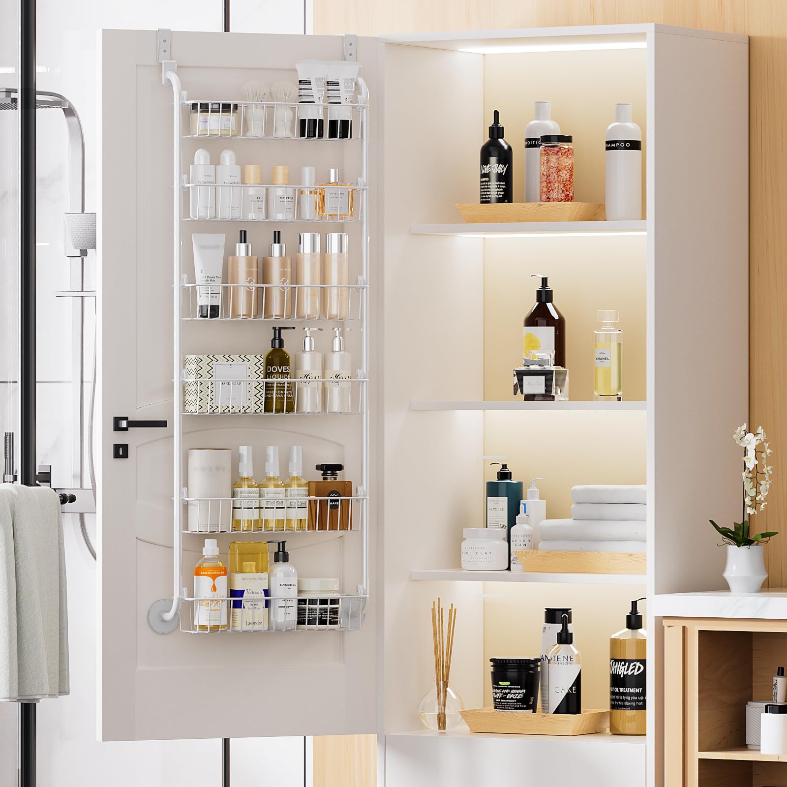 Delamu powder-coated frame stays sturdy under daily pantry loads.