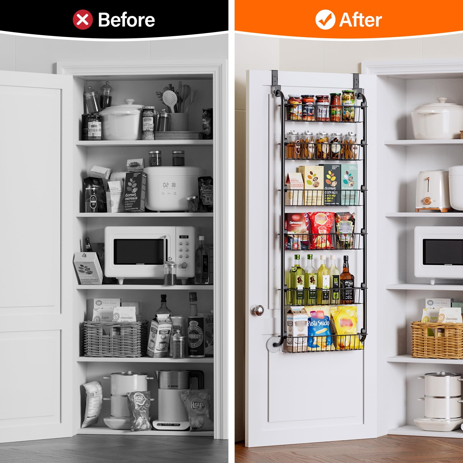 Powder-coated metal frame ensures durable, steady storage that resists bending.