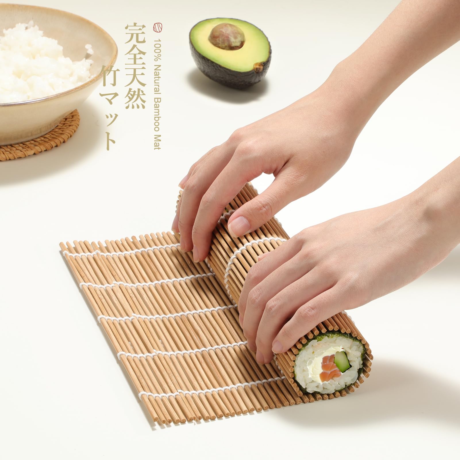 Delamu sushi kit rice paddle for gentle handling and pressing