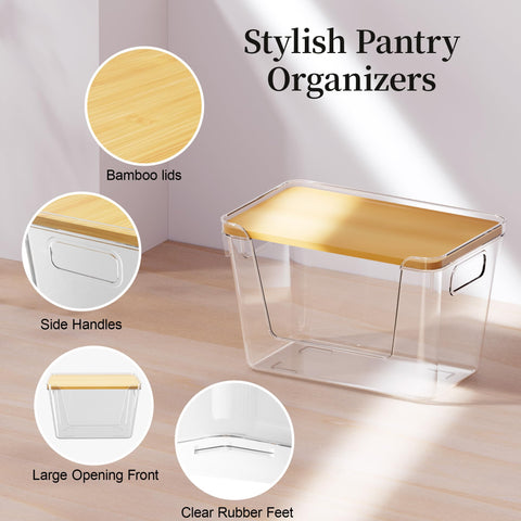 Delamu bamboo-top non-slip surface helps dispenser stay stable on counters.