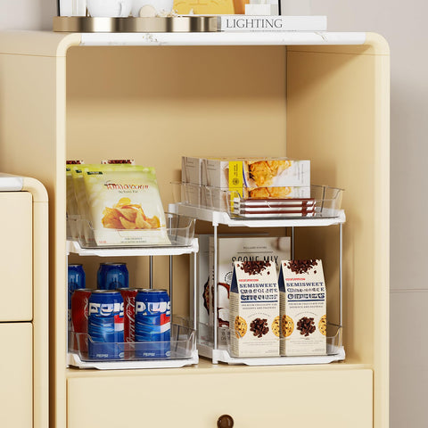 Delamu two-tier configuration options for flexible storage in cabinets