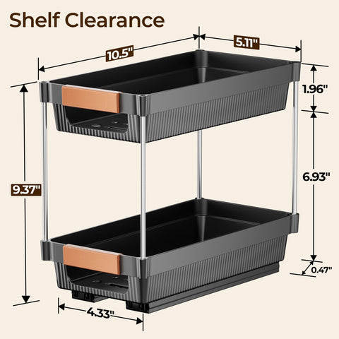 Delamu wood-look handles spice rack blends with cabinets