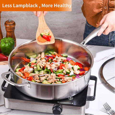 DELARLO dishwasher-safe and oven-safe design simplifies after-cook cleanup