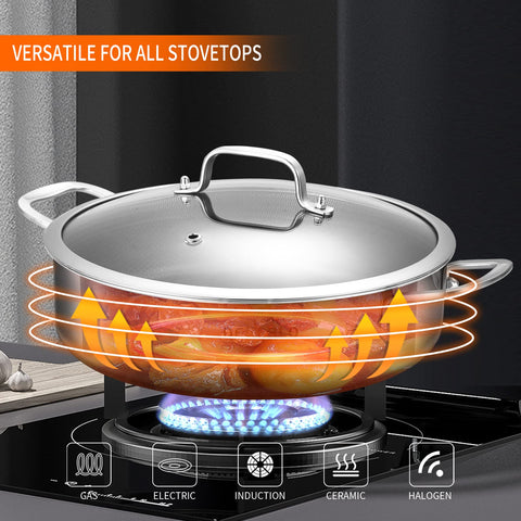 DELARLO pan is dishwasher-safe for easy cleanup after cooking.