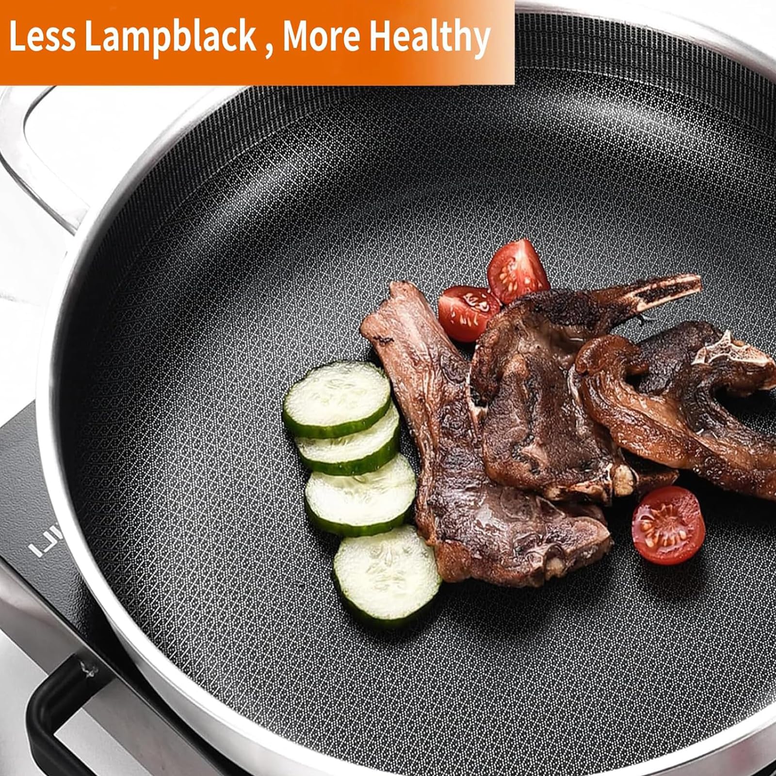 DELARLO Tri-Ply induction-compatible pan ready for versatile stove tops including induction.