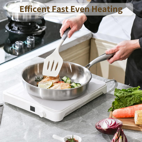 DELARLO 12.5 inch pan in oven scene shows stovetop to oven versatility