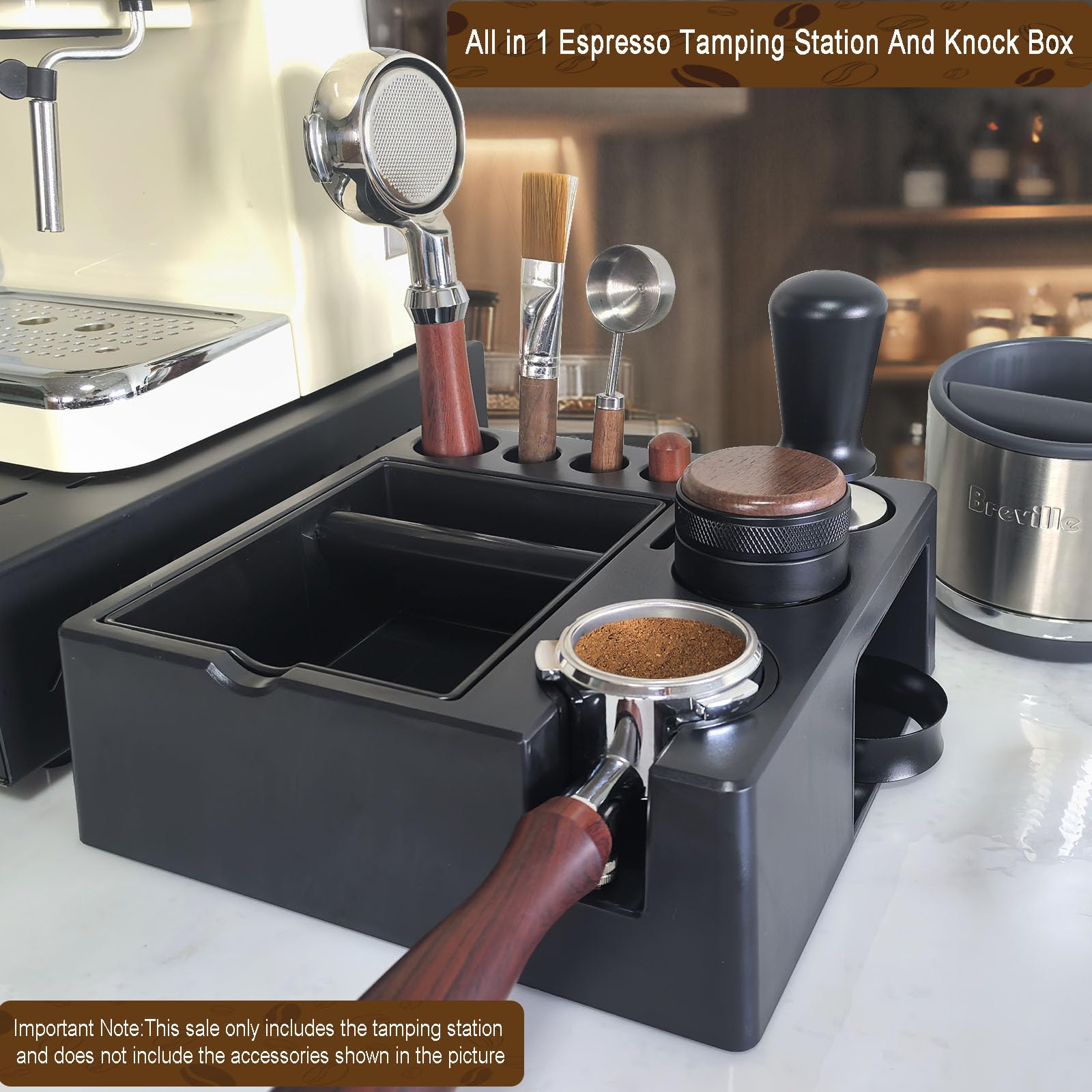 DELERKE knock box with removable bar for quiet operation and easy cleaning.