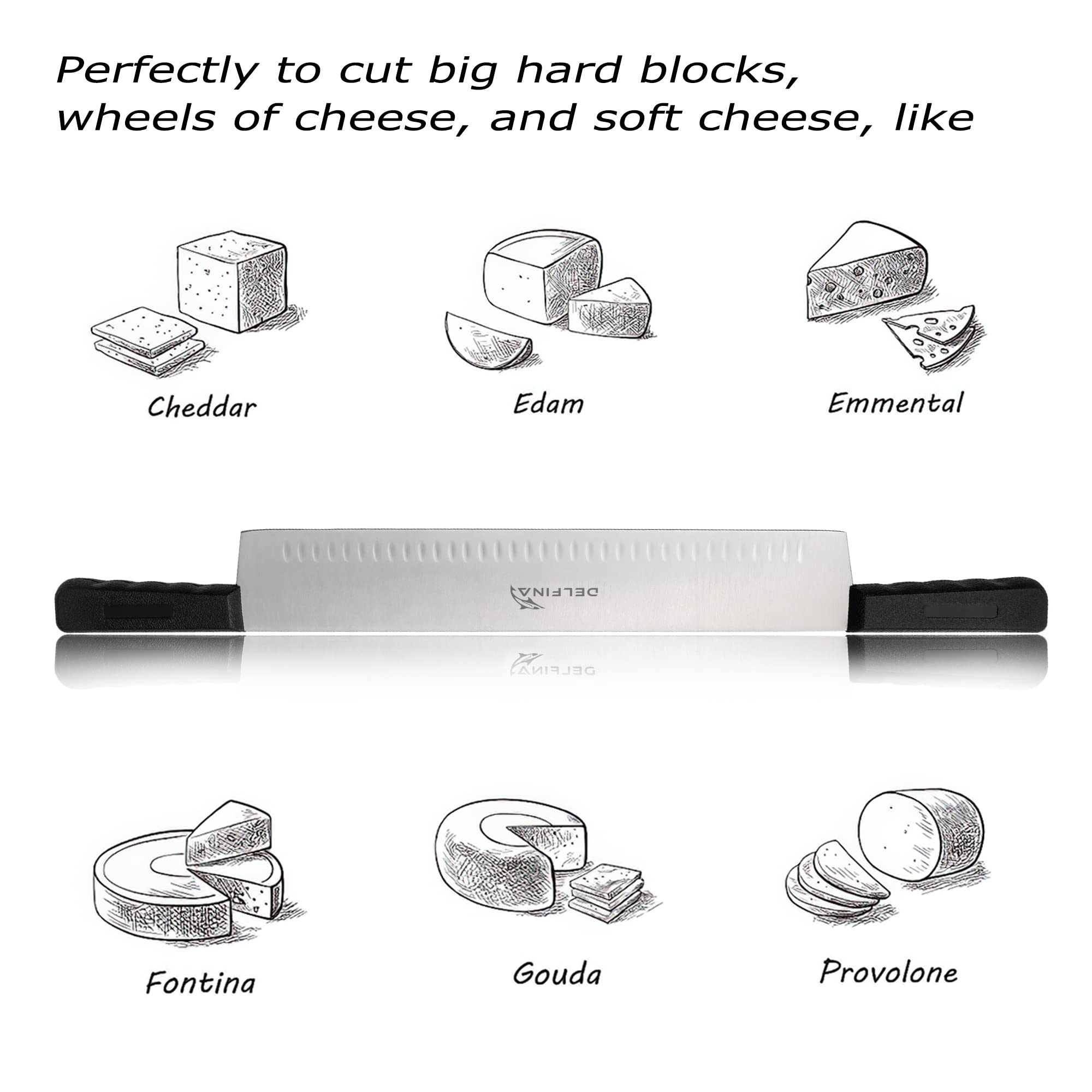 DELFINA double-handle design provides leverage for easy, controlled cuts
