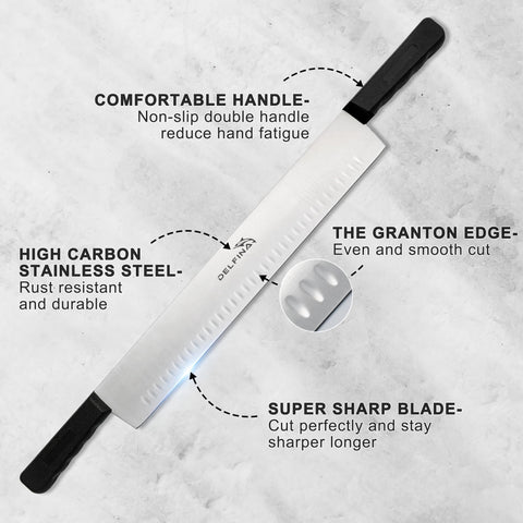 DELFINA high carbon stainless steel blade delivers enduring sharpness