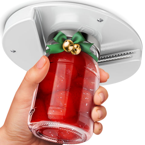 Delfori under-cabinet lid opener grips lid securely for easy twisting.