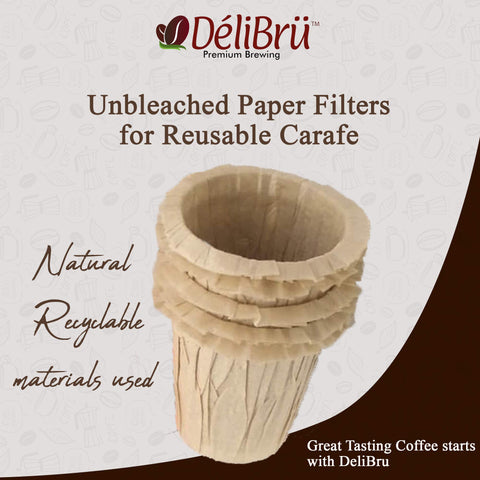 Delibru filters in pack closeup highlighting natural paper texture